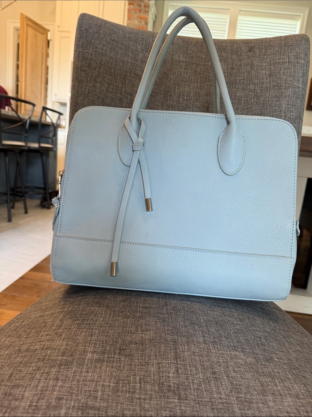 Urban Expressions Light Blue Women's Leather Tote Bag/large purse